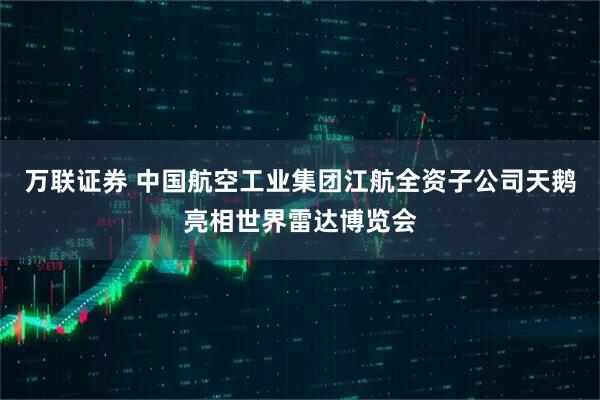 万联证券 中国航空工业集团江航全资子公司天鹅亮相世界雷达博览会